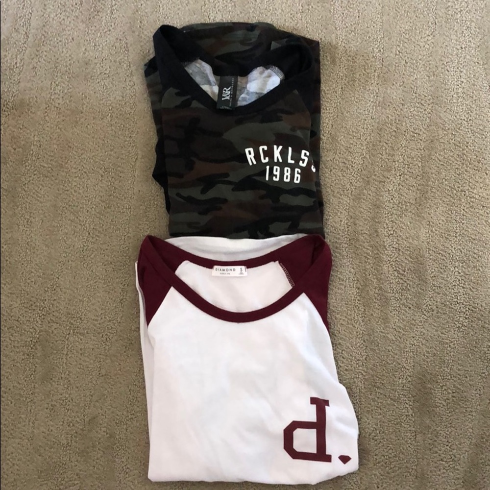 Bundle of two 3/4 sleeve shirts!!!! MUST GO!
